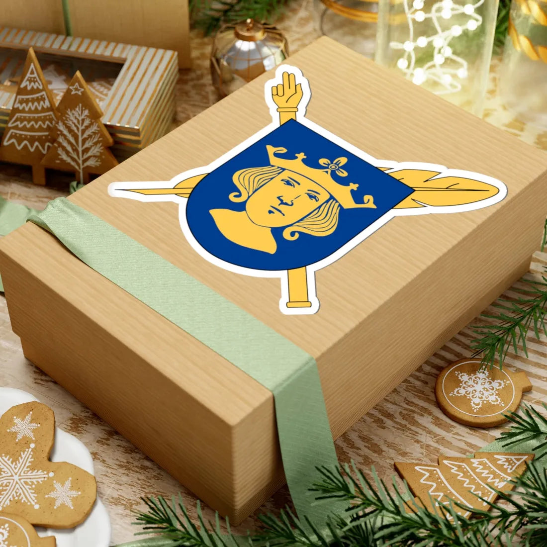 Notarius Publicus Stockholm vapen (Sweden) (Coat of Arms) STICKER Vinyl Kiss-Cut Decal - The Sticker Space