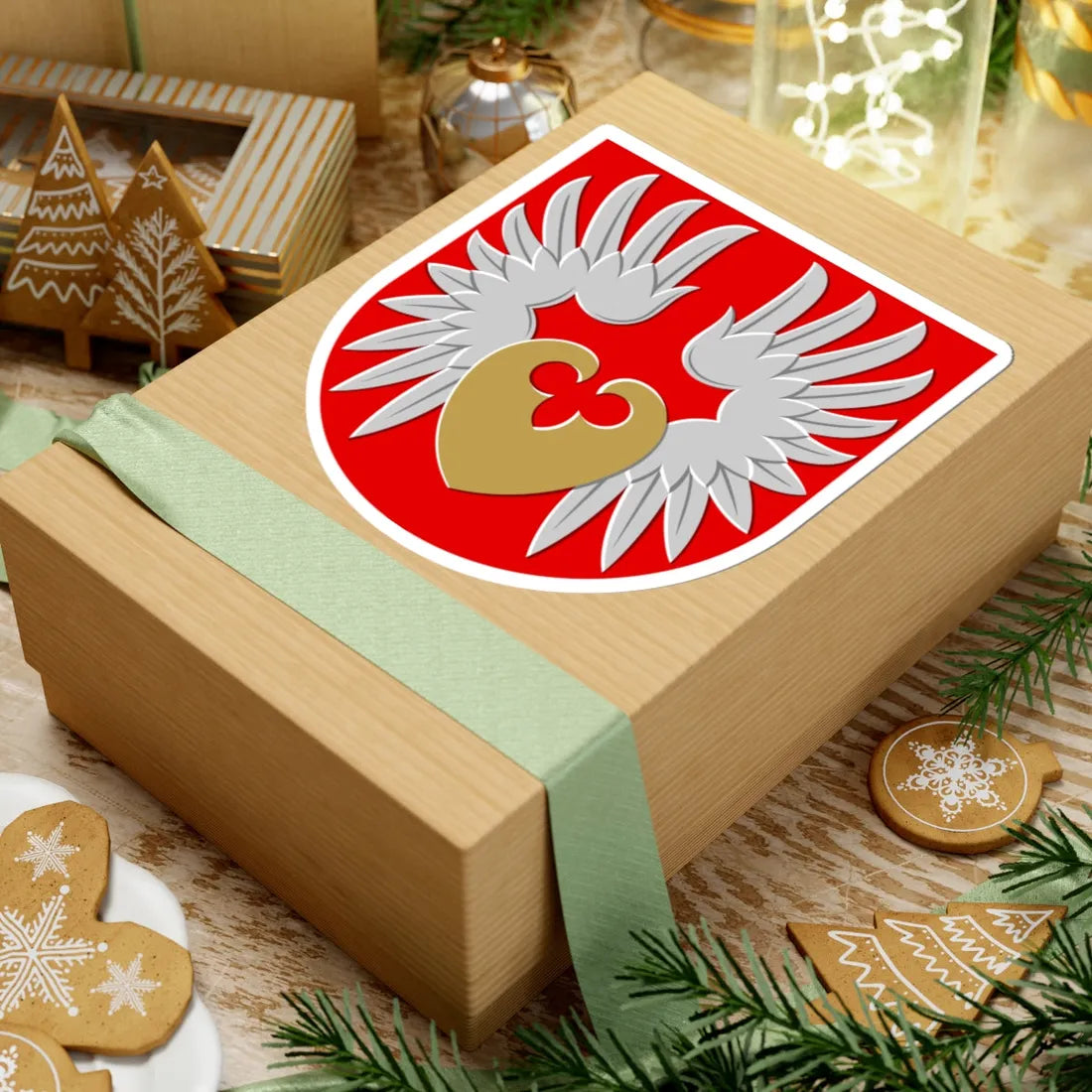 Närpiö.vaakuna (Finland) (Coat of Arms) STICKER Vinyl Kiss-Cut Decal - The Sticker Space