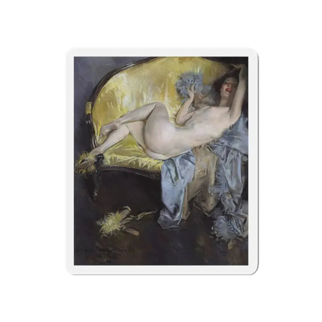 Nude, 1933 (Magazine Illustration) Refrigerator Magnet - The Sticker Space