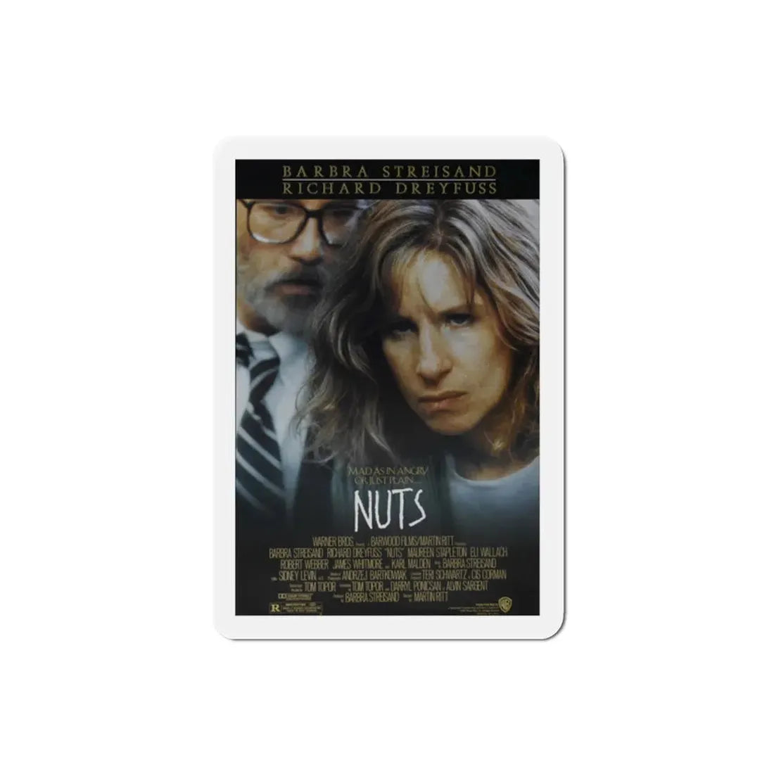 Nuts 1987 Movie Poster Refrigerator Magnet - The Sticker Space