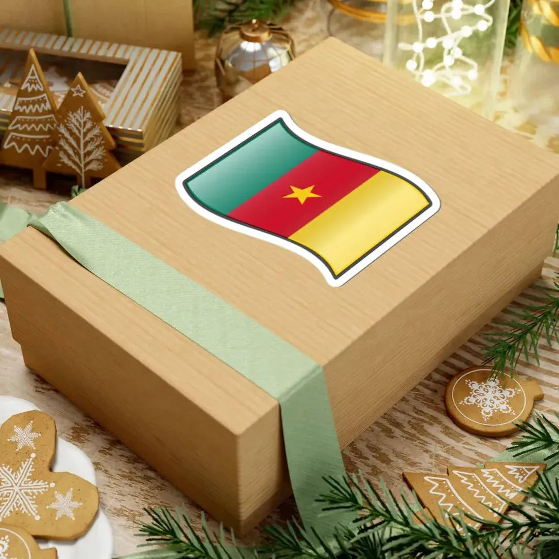 Nuvola Cameroon flag (Cameroon) STICKER Vinyl Kiss-Cut Decal - The Sticker Space