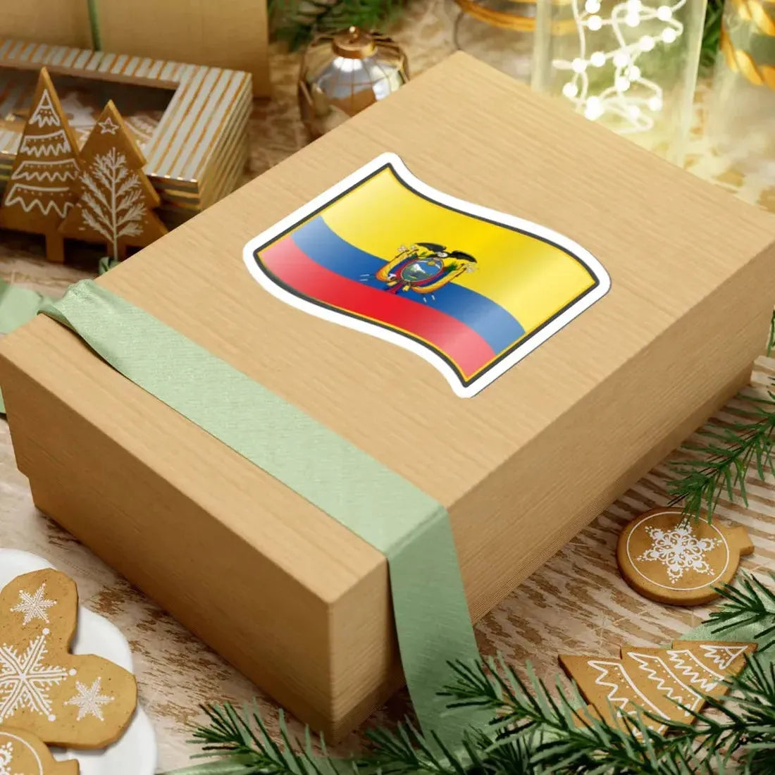 Nuvola Ecuadorian flag (Ecuador) STICKER Vinyl Kiss-Cut Decal - The Sticker Space