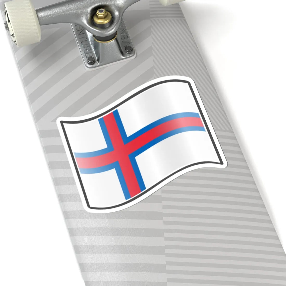 Nuvola Faroese flag STICKER Vinyl Kiss-Cut Decal - The Sticker Space