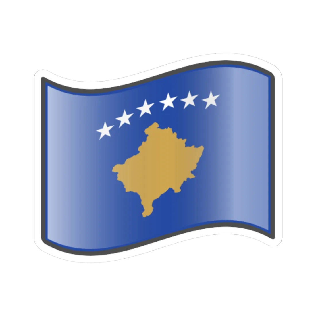 Nuvola Kosovan flag (Kosovo) STICKER Vinyl Kiss-Cut Decal - The Sticker Space