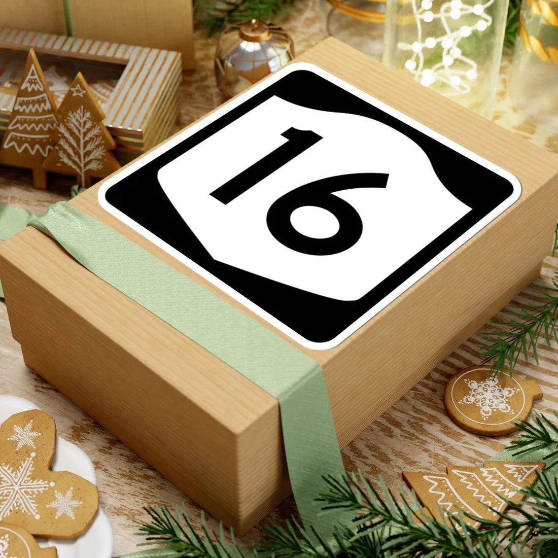 NY-16 (New York) (Road Sign) STICKER Vinyl Kiss-Cut Decal - The Sticker Space