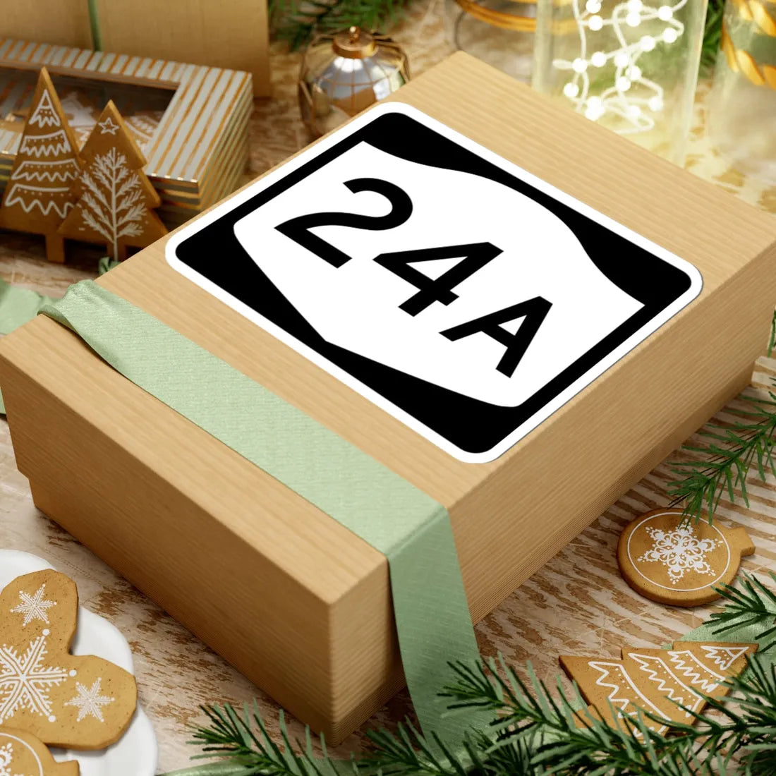 NY-24A (New York) (Road Sign) STICKER Vinyl Kiss-Cut Decal - The Sticker Space