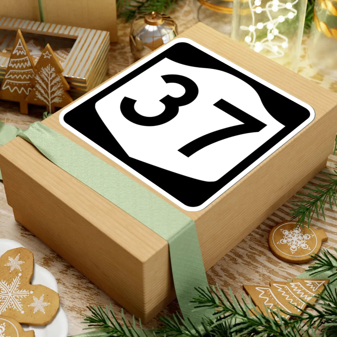 NY-37 (New York) (Road Sign) STICKER Vinyl Kiss-Cut Decal - The Sticker Space