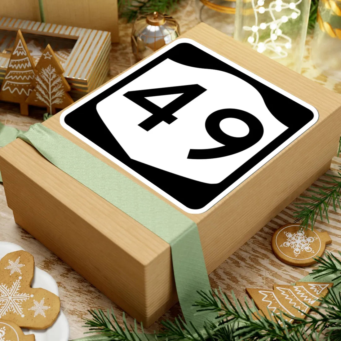 NY-49 (New York) (Road Sign) STICKER Vinyl Kiss-Cut Decal - The Sticker Space