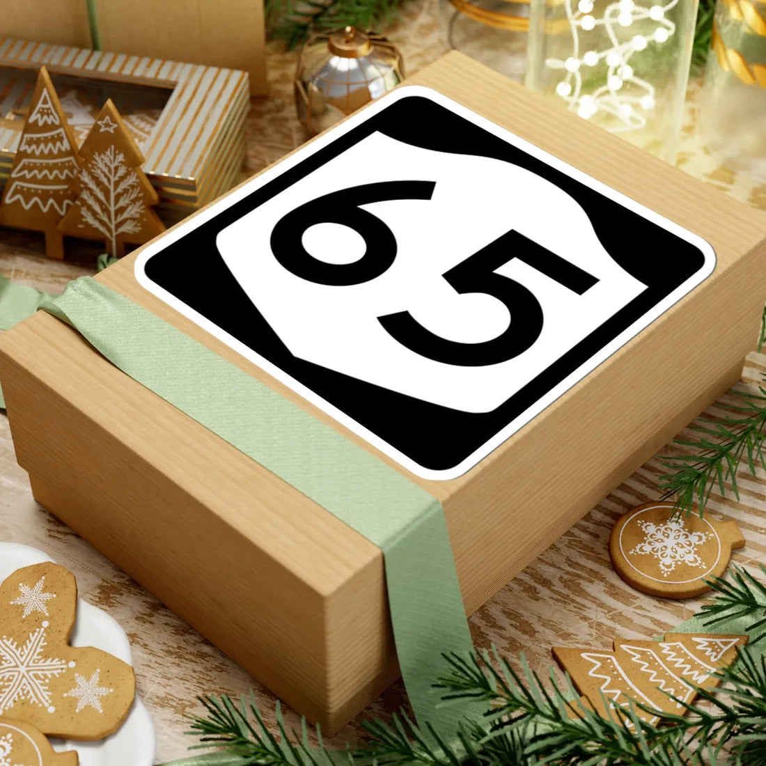 NY-65 (New York) (Road Sign) STICKER Vinyl Kiss-Cut Decal - The Sticker Space