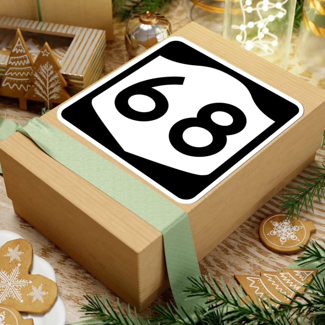 NY-68 (New York) (Road Sign) STICKER Vinyl Kiss-Cut Decal - The Sticker Space