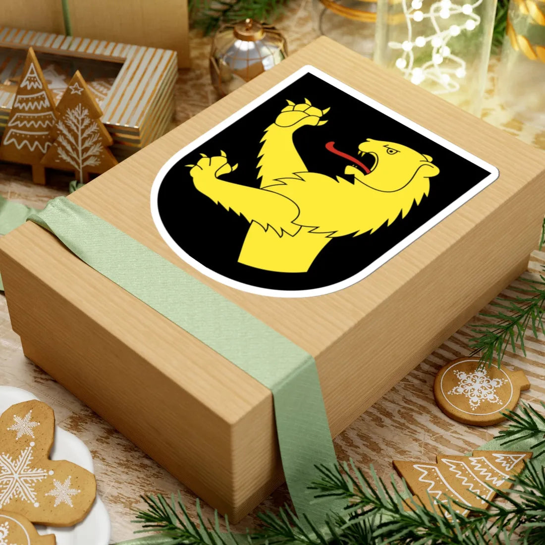 Oberembrach-blazon (Switzerland) (Coat of Arms) STICKER Vinyl Kiss-Cut Decal - The Sticker Space