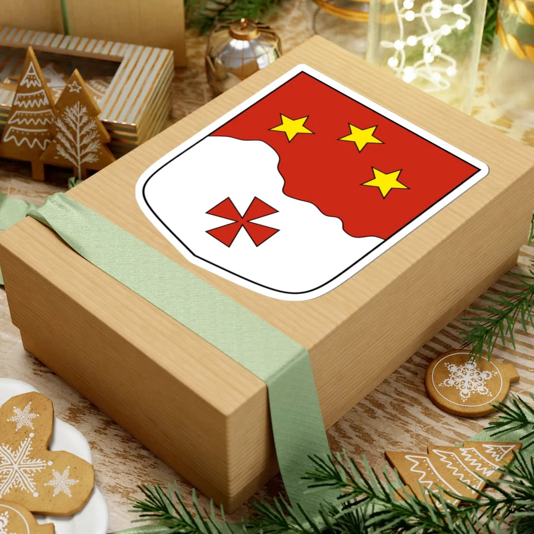 Obergoms-blazon (Switzerland) (Coat of Arms) STICKER Vinyl Kiss-Cut Decal - The Sticker Space