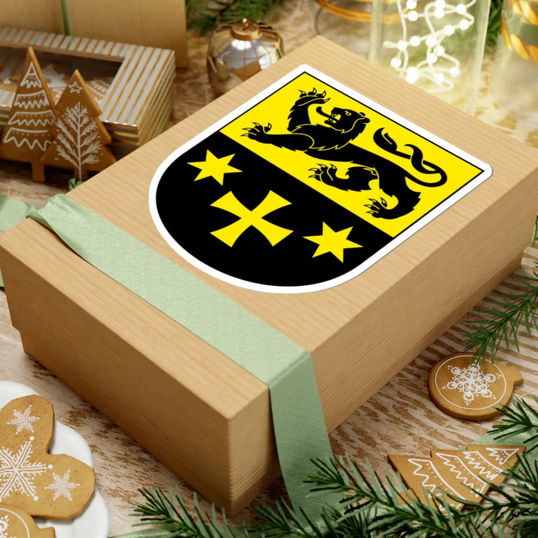 Oberriet-blazon (Switzerland) (Coat of Arms) STICKER Vinyl Kiss-Cut Decal - The Sticker Space