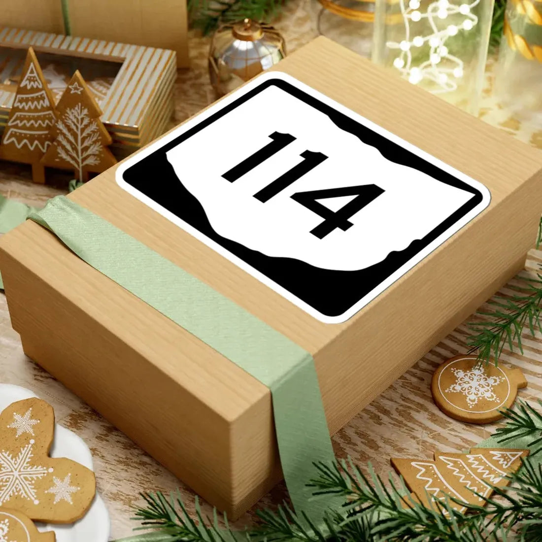 OH-114 (Ohio) (Road Sign) STICKER Vinyl Kiss-Cut Decal - The Sticker Space