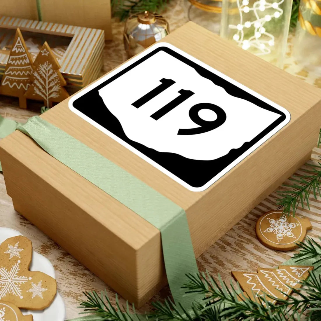 OH-119 (Ohio) (Road Sign) STICKER Vinyl Kiss-Cut Decal - The Sticker Space