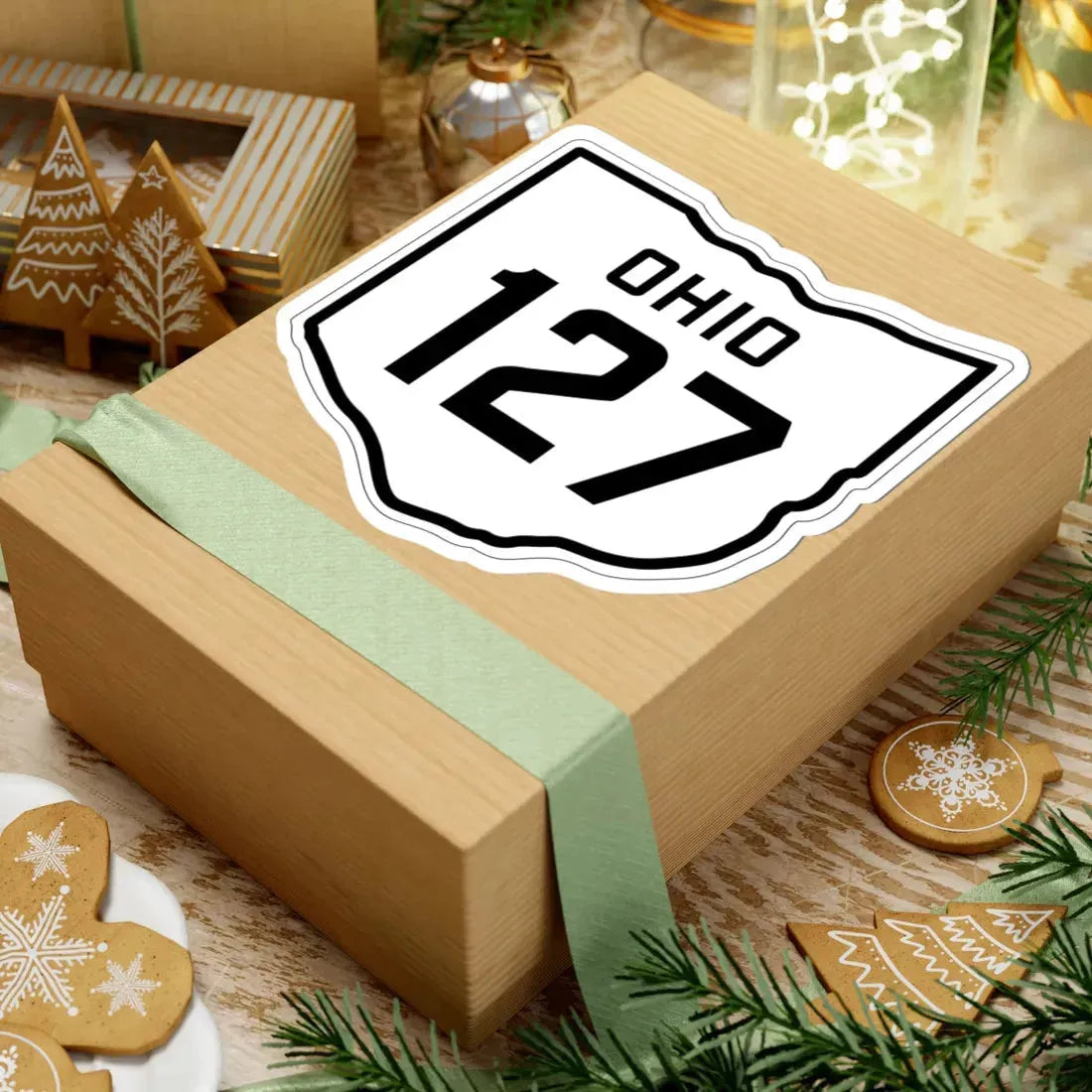 OH-127 1927 (Ohio) (Road Sign) STICKER Vinyl Kiss-Cut Decal - The Sticker Space