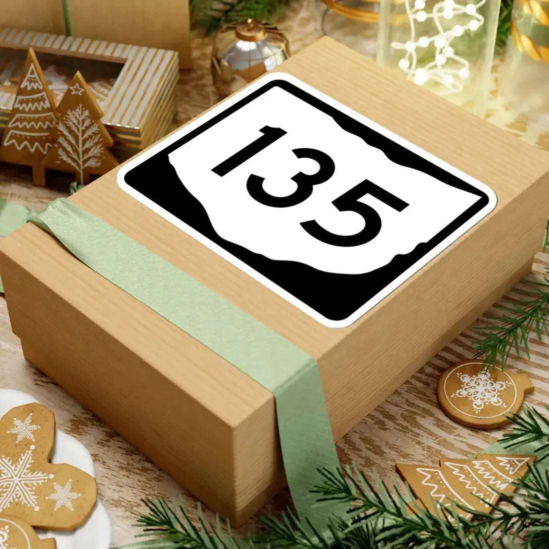 OH-135 (Ohio) (Road Sign) STICKER Vinyl Kiss-Cut Decal - The Sticker Space