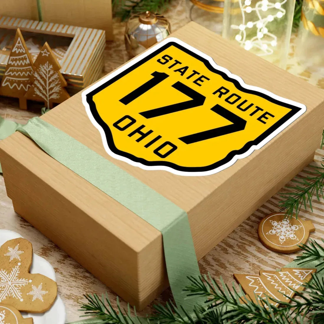 OH-177 1920 (Ohio) (Road Sign) STICKER Vinyl Kiss-Cut Decal - The Sticker Space