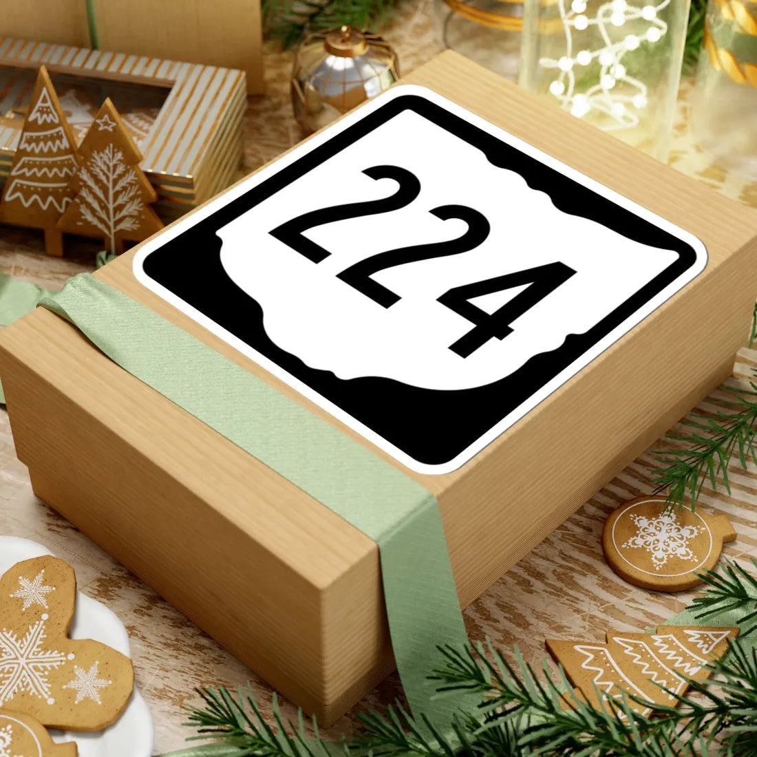 OH-224 1967 (Ohio) (Road Sign) STICKER Vinyl Kiss-Cut Decal - The Sticker Space