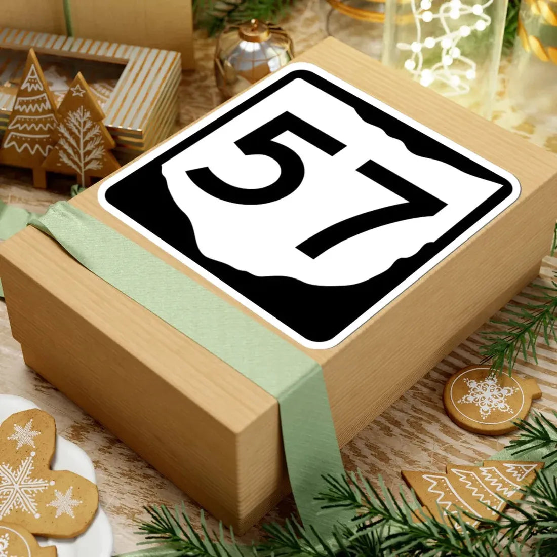 OH-57 (Ohio) (Road Sign) STICKER Vinyl Kiss-Cut Decal - The Sticker Space