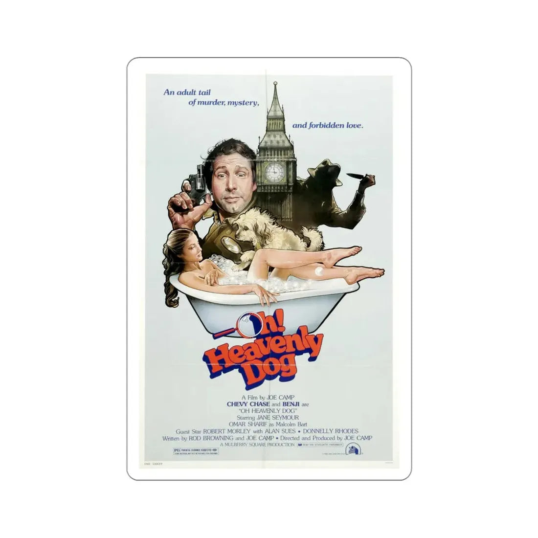 Oh! Heavenly Dog 1980 Movie Poster STICKER Vinyl Die-Cut Decal - The Sticker Space