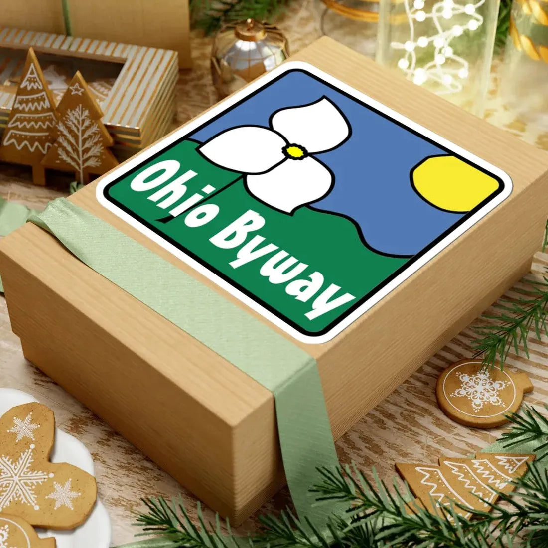 Ohio Byway sign (Ohio) (Road Sign) STICKER Vinyl Kiss-Cut Decal - The Sticker Space