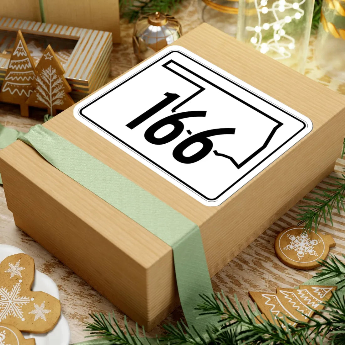 Oklahoma State Highway 166 (Oklahoma) (Road Sign) STICKER Vinyl Kiss-Cut Decal - The Sticker Space