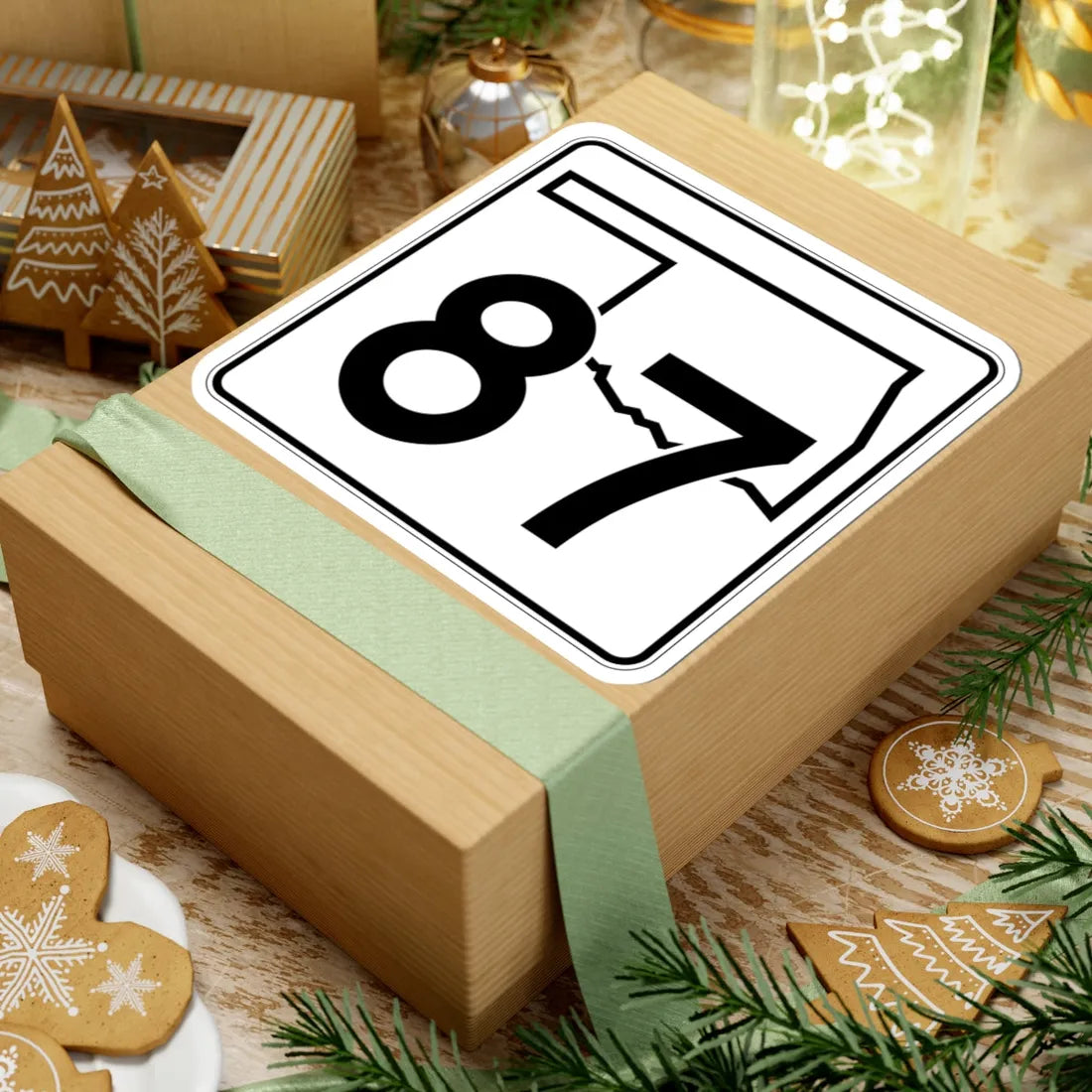 Oklahoma State Highway 87 (Oklahoma) (Road Sign) STICKER Vinyl Kiss-Cut Decal - The Sticker Space