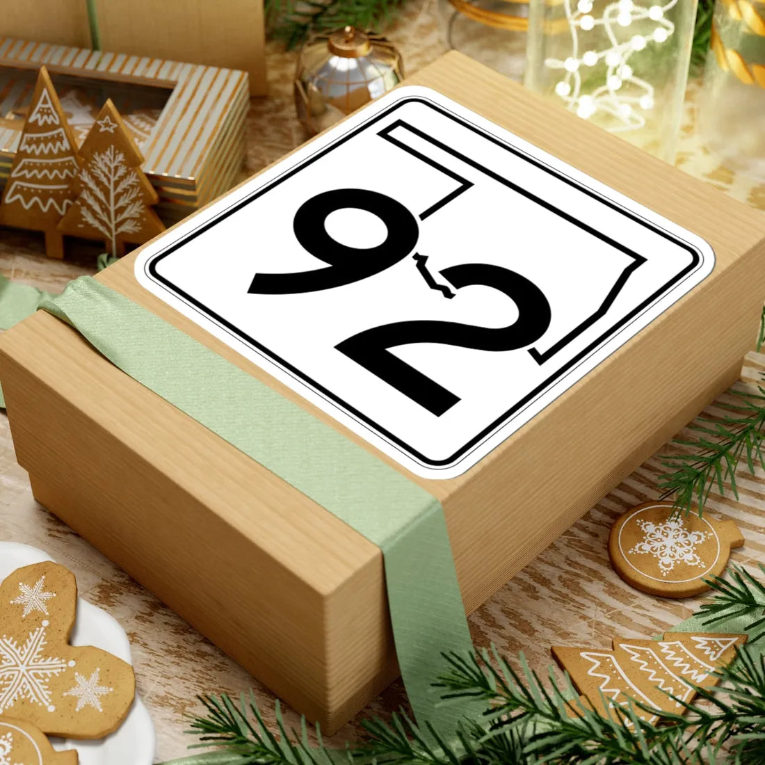 Oklahoma State Highway 92 (Oklahoma) (Road Sign) STICKER Vinyl Kiss-Cut Decal - The Sticker Space