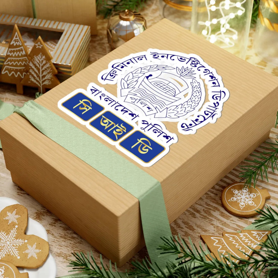 Old Emblem of the Criminal Investigation Department Bangladesh (Bangladesh) (Coat of Arms) STICKER Vinyl Kiss-Cut Decal - The Sticker Space