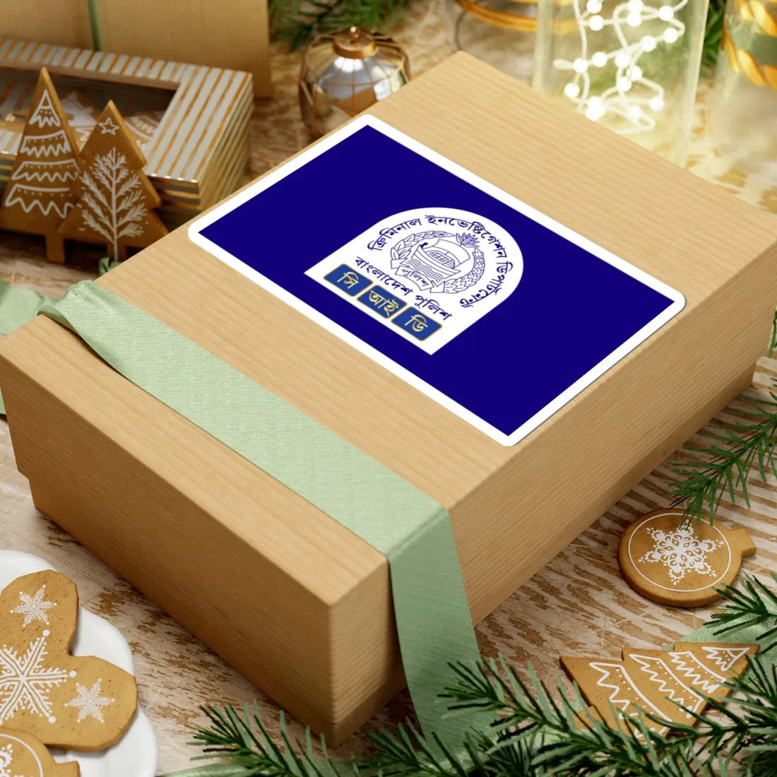 Old Flag of the Criminal Investigation Department Bangladesh (Bangladesh) (Coat of Arms) STICKER Vinyl Kiss-Cut Decal - The Sticker Space