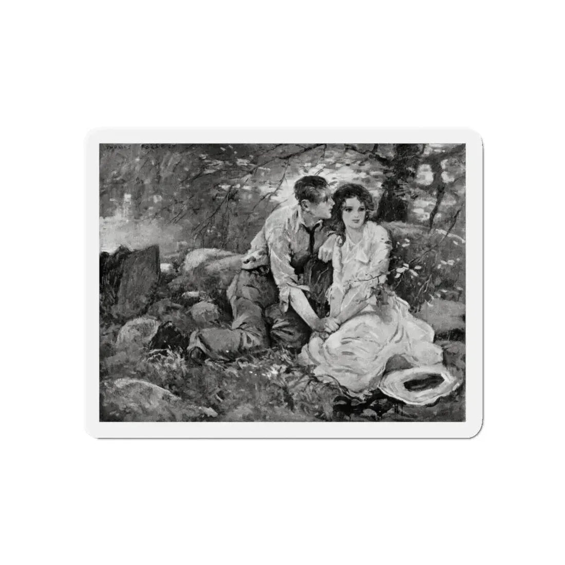 Old Maid Caroline, McCall's magazine, July 1922 (Magazine Illustration) Refrigerator Magnet - The Sticker Space