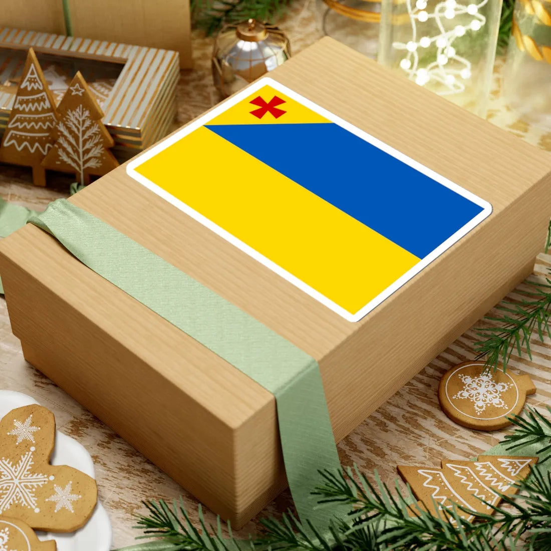 Oleksandriia Raion flag (Ukraine) STICKER Vinyl Kiss-Cut Decal - The Sticker Space