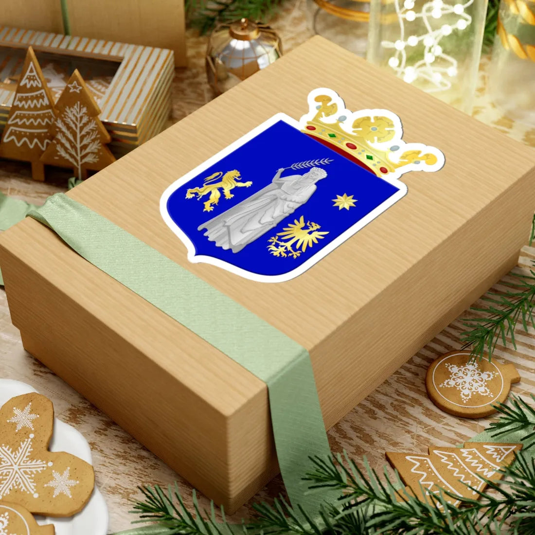 Ommen wapen (Netherlands) (Coat of Arms) STICKER Vinyl Kiss-Cut Decal - The Sticker Space