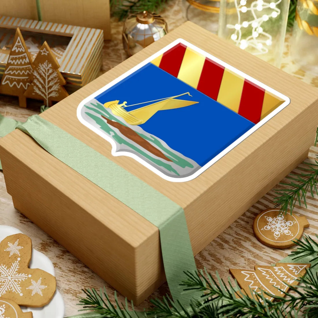 Ooltgensplaat wapen (Netherlands) (Coat of Arms) STICKER Vinyl Kiss-Cut Decal - The Sticker Space