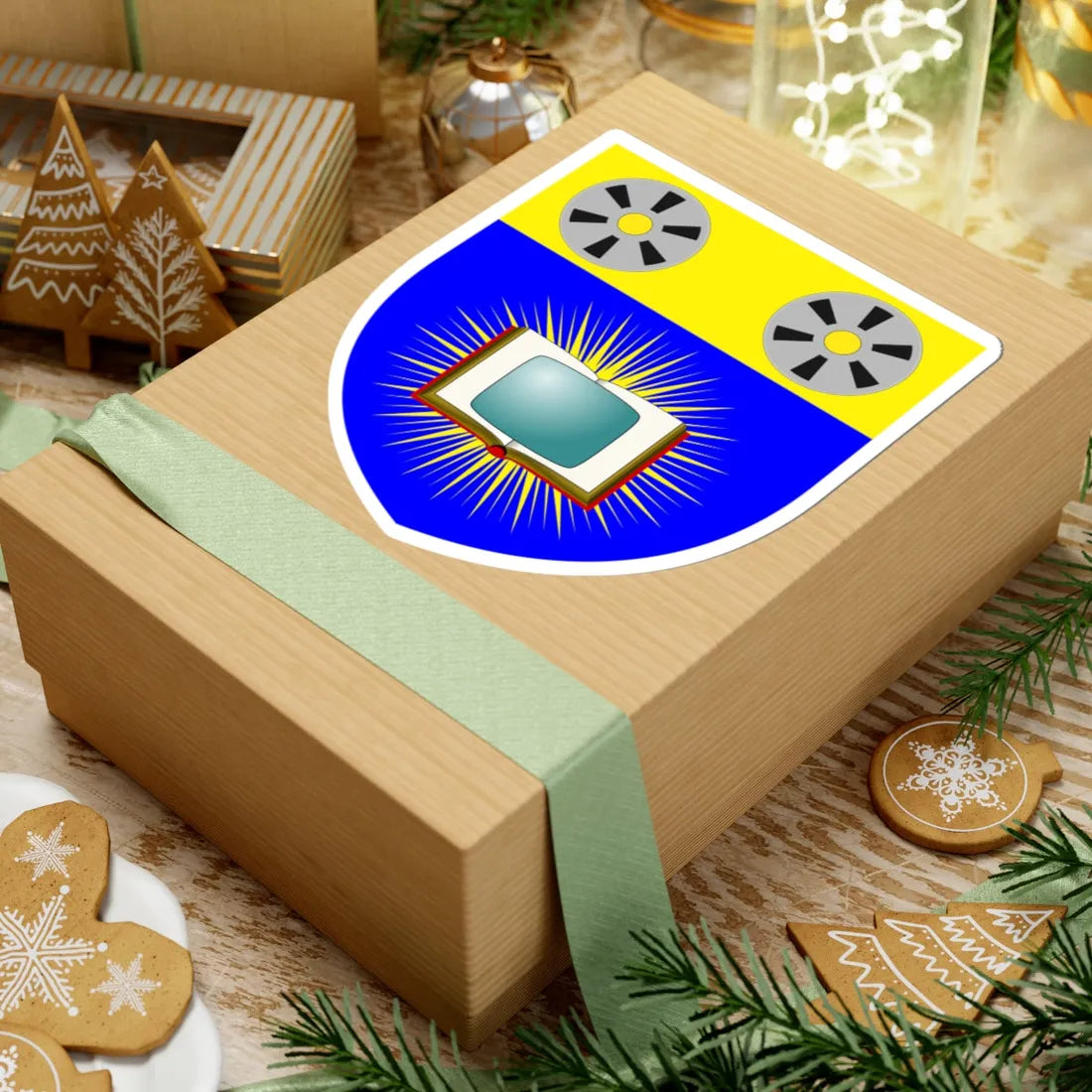 Open University arms (United Kingdom) (Coat of Arms) STICKER Vinyl Kiss-Cut Decal - The Sticker Space