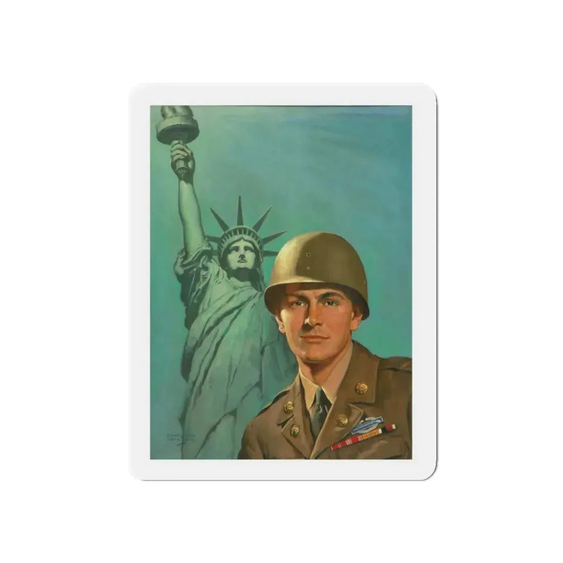Original Illustration (c.1943) (Magazine Illustration) Refrigerator Magnet - The Sticker Space
