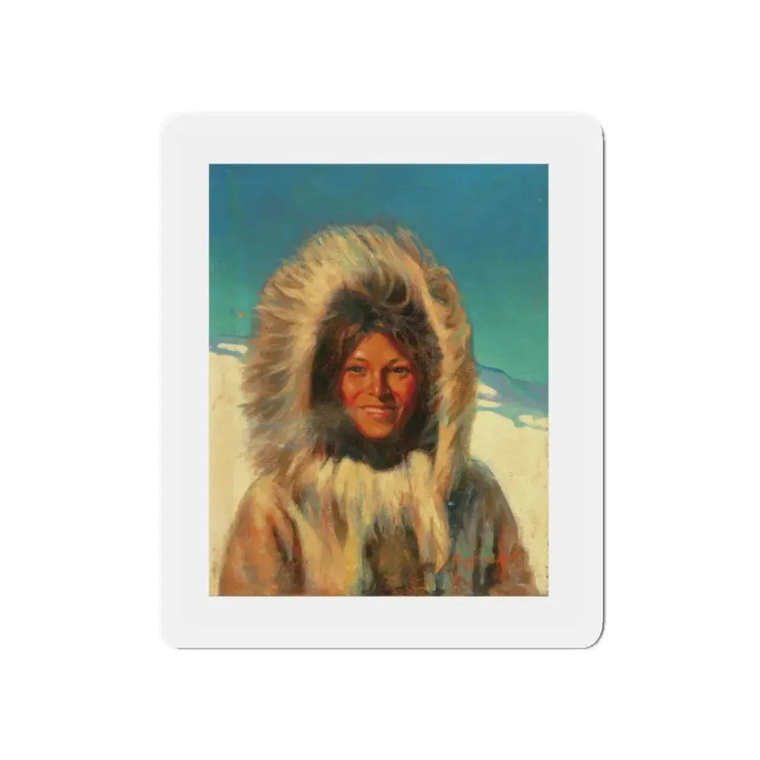 Original Pulp Cover Painting (c.1930) (Magazine Illustration) Refrigerator Magnet - The Sticker Space