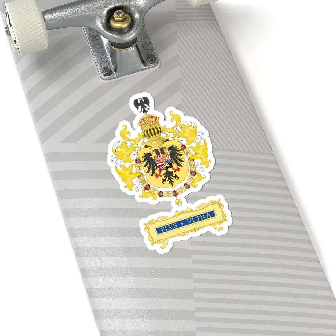 Ornamented Coat of Arms of Charles I of Spain Charles V as Holy Roman Emperor 1530-1556 (Spain) (Coat of Arms) STICKER Vinyl Kiss-Cut Decal - The Sticker Space