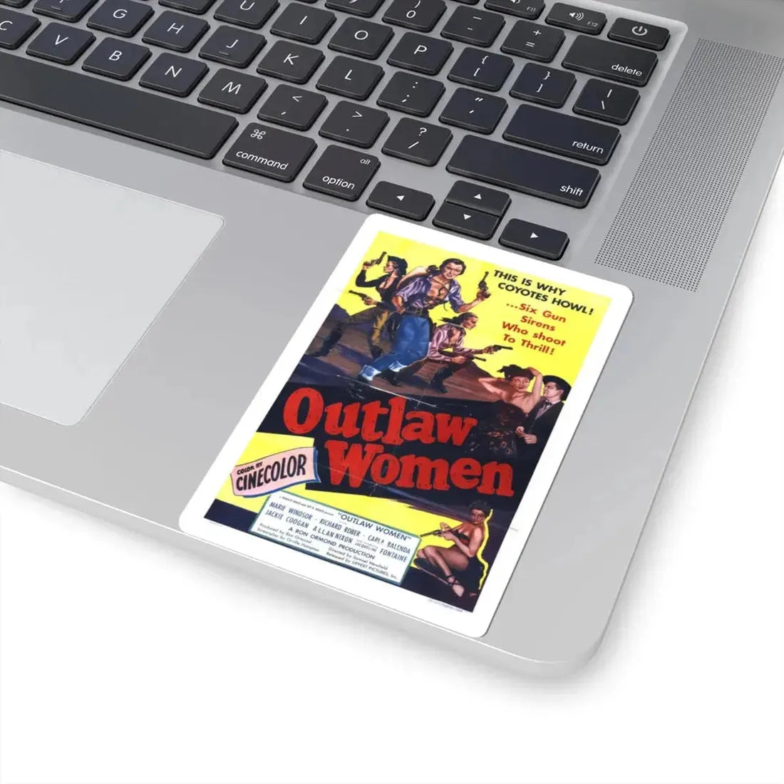 OUTLAW WOMEN 1952 Movie Poster - STICKER Vinyl Kiss-Cut Decal - The Sticker Space