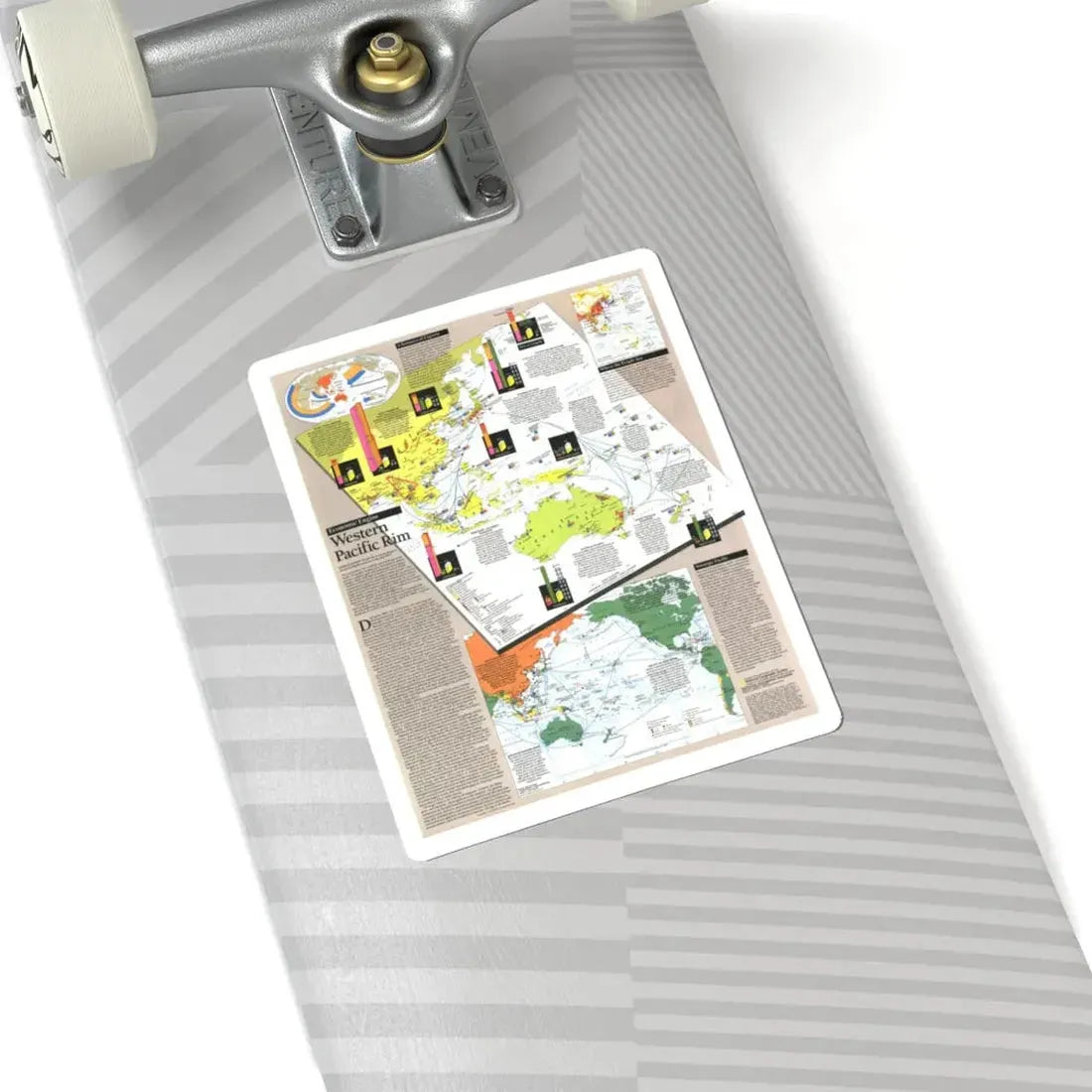 Pacific - Western Rim (1989) (Map) STICKER Vinyl Kiss-Cut Decal - The Sticker Space