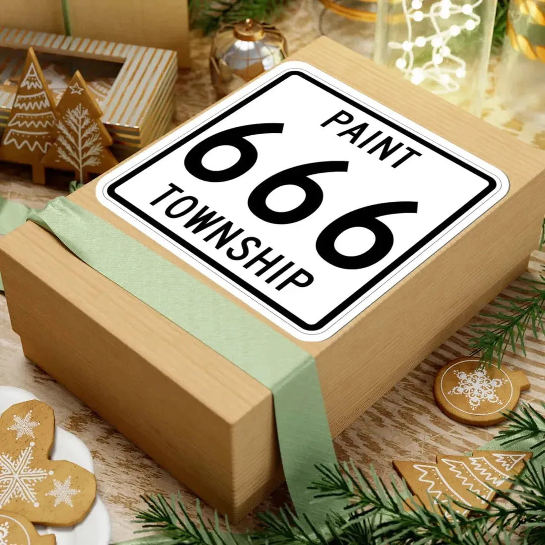 Paint Township Route 666 Holmes County Ohio (Ohio) (Road Sign) STICKER Vinyl Kiss-Cut Decal - The Sticker Space