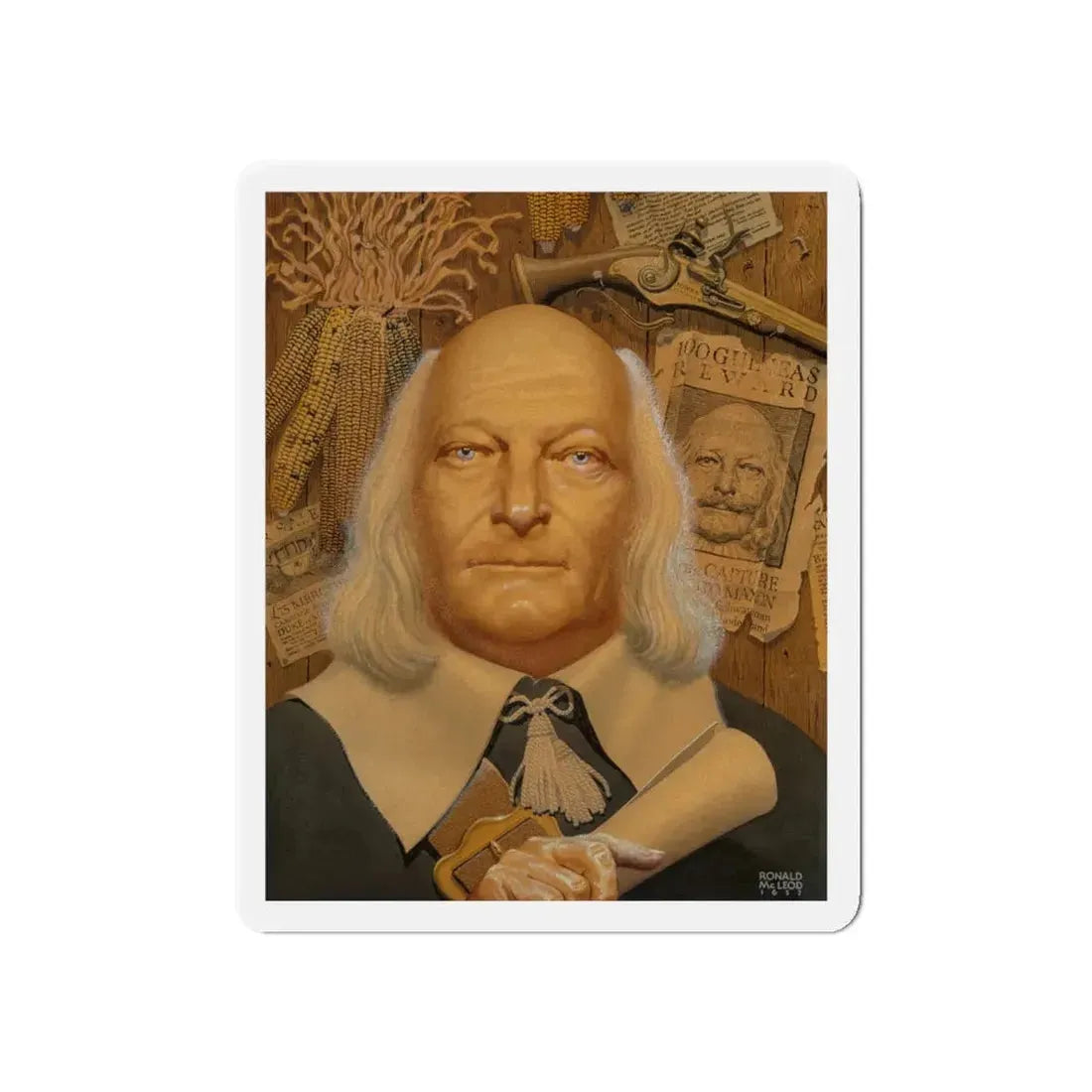 Pair of Portraits (1) (Magazine Illustration) Refrigerator Magnet - The Sticker Space