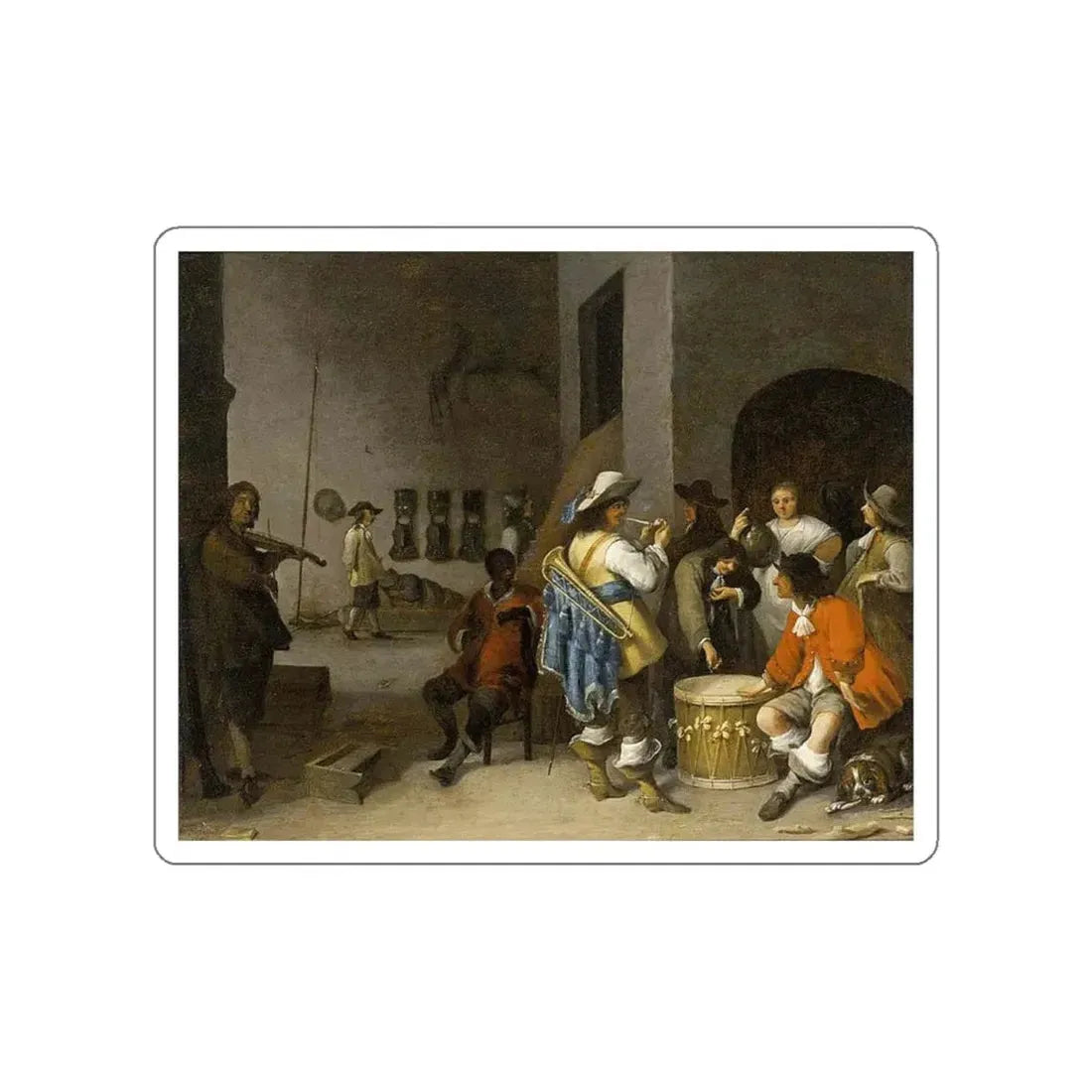 PALAMEDESZ., Anthonie - Guardroom Scene (Artwork) STICKER Vinyl Die-Cut Decal - The Sticker Space