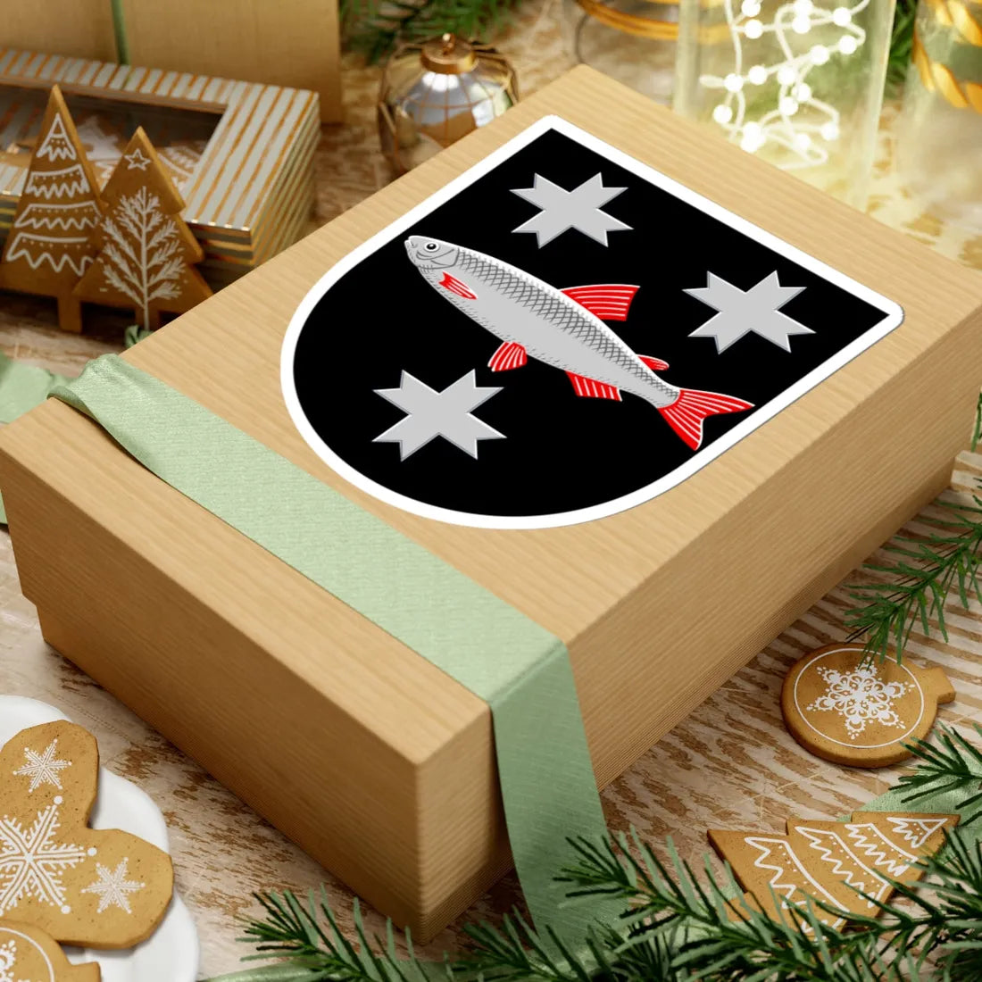 Parikkala.vaakuna.1956 (Finland) (Coat of Arms) STICKER Vinyl Kiss-Cut Decal - The Sticker Space