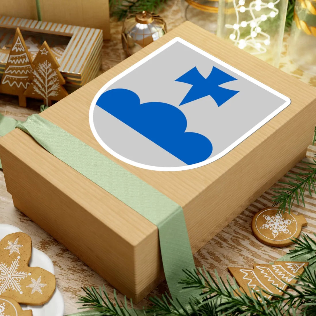 Pelkosenniemi.vaakuna (Finland) (Coat of Arms) STICKER Vinyl Kiss-Cut Decal - The Sticker Space