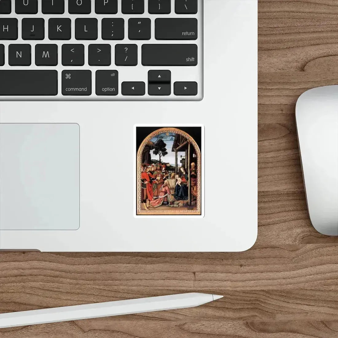 PERUGINO, Pietro -Christ- Adoration of the Kings (Epiphany) (Artwork) STICKER Vinyl Die-Cut Decal - The Sticker Space