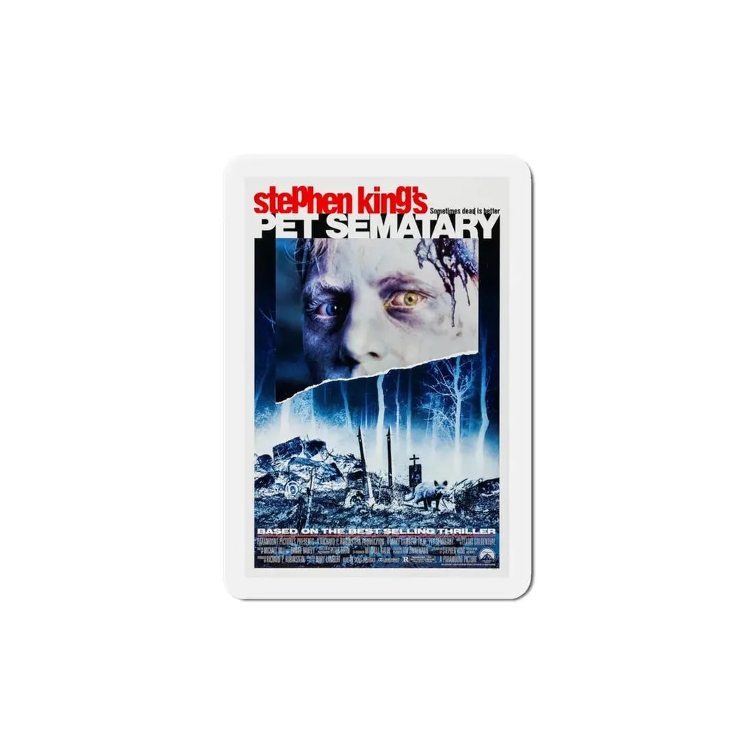 Pet Sematary 1989 Movie Poster Refrigerator Magnet - The Sticker Space