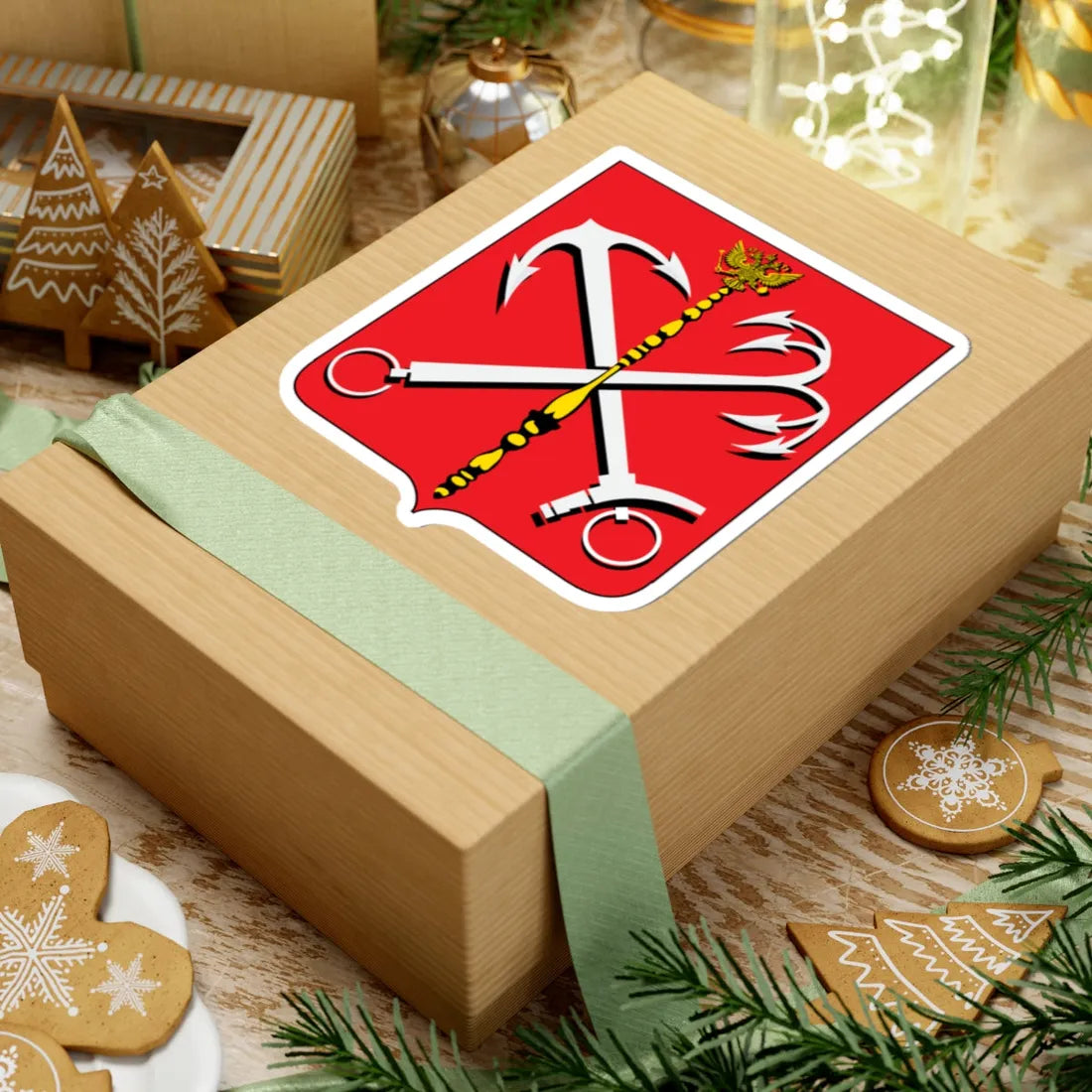 Petersburg coat of arms 1730 to 1856 (Russia) (Coat of Arms) STICKER Vinyl Kiss-Cut Decal - The Sticker Space