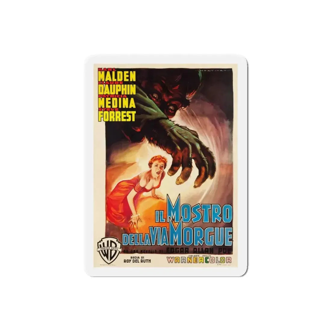 PHANTOM OF THE RUE MORGUE (ITALIAN) 1954 Movie Poster - Refrigerator Magnet - The Sticker Space